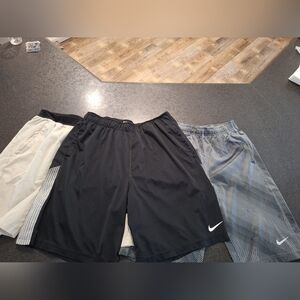 Mens Nike Shorts Lot Black Shorts with White Swoosh Logo, Size Xl